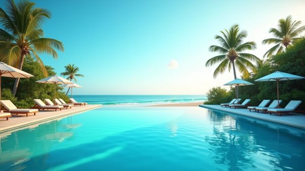 Design piscine coque avec plage avec Neptune Piscines